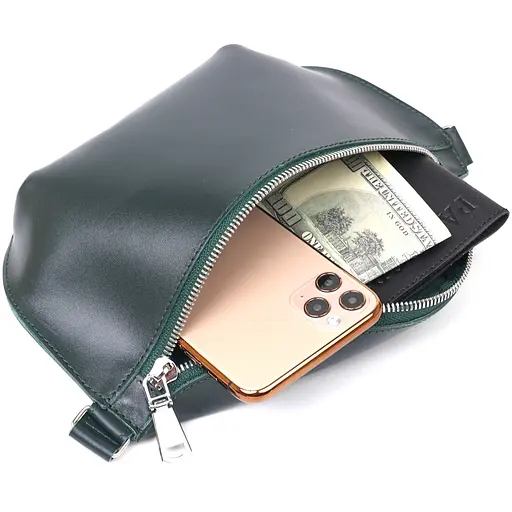 Шкіряна жіноча сумка на ремінь Shvigel 23х13х5 см sum0020171 - фото 4