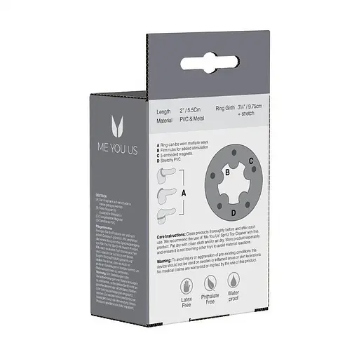 Эрекционное кольцо Me You Us Linx Magnetic 2.5 см черный - фото 5