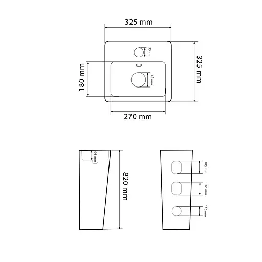 Умивальник VBI Savona white підлоговий VBI-019012, Білий - фото 5