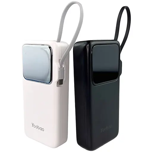 Повербанк Yoobao на 20000 мАг з кабелем та швидкою зарядкою 22,5W Q22 PD+QC Білий - фото 5