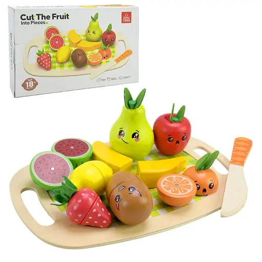 Детская деревянная игрушка "Фрукты" Bambi C9414 фрукты на магнитах, дощечка - фото 1