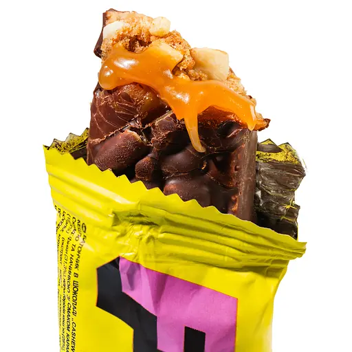 Батончик шоколадний Fizi Guilty Pleasure Cashew Caramel 40 г х 10 шт. шоу-бокс - фото 4