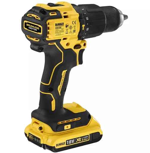 Дрель-шуруповерт аккумуляторный DeWalt с АКБ и ЗП DCD709D2T - фото 5