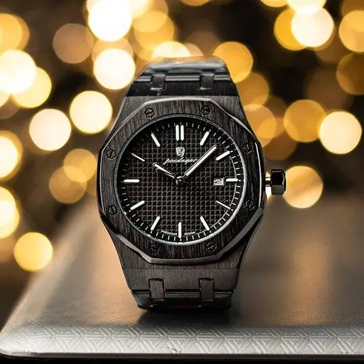 Чоловічий наручний годинник Poedagar Morion (Чорний) - фото 10