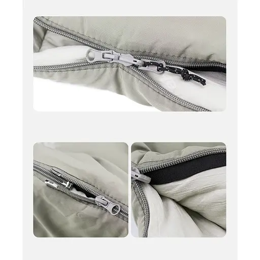 Спальный мешок с капюшоном с обычным мешком для хранения Naturehike M300 CNK2350WS023, зеленый, левый - фото 6