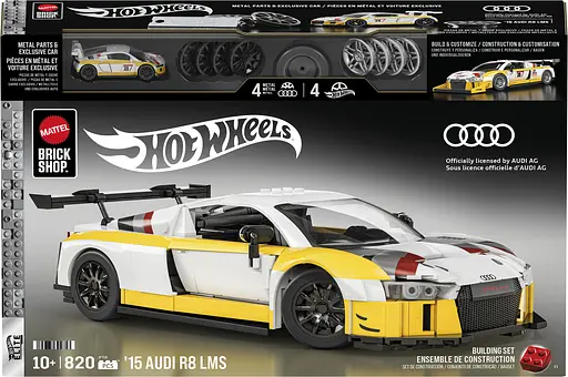 Колекційна машинка-конструктор Hot Wheels Mattel Brick Shop Elite Audi R8 LMS 2015 (JFT18) - фото 6