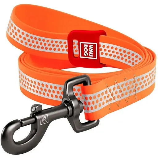 Повідець для собак Waudog Waterproof водостійкий, світловідбиваючий, L-XXL, помаранчевий
