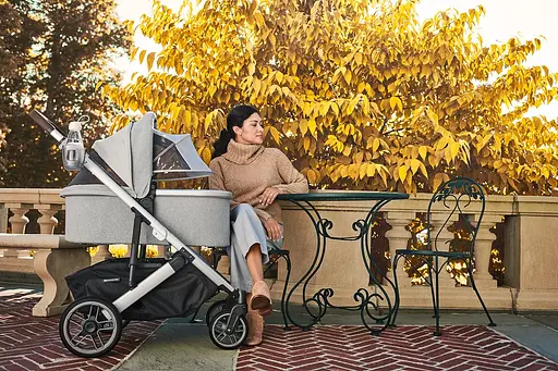 Люлька Uppababy Carrycot-Stella Grey Brushed Melange Silver Frame (0920-BAS-EU-STL) - фото 4