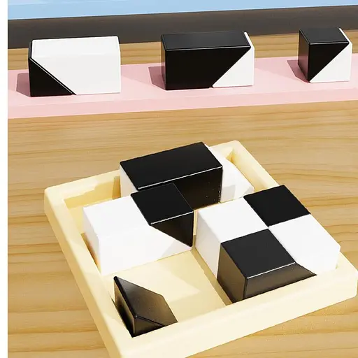 Настольная интерактивная игра Ummi ME-149 Hidden Black and White Blocks Black / White - фото 5