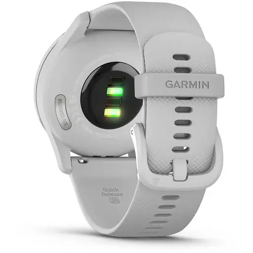 Гибридные смарт-часы Garmin vivomove Trend Silver с силиконовым ремешком - фото 2