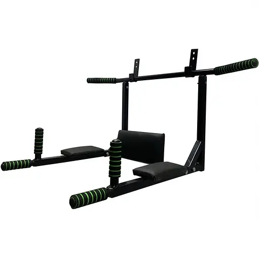 Турнік-бруси настінний "Iron" NE-TR-3B 3 в 1 з м'якими ручками чорний - фото 4