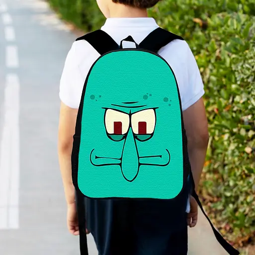 Рюкзак детский Губка Боб Сквидвард Тентаклс 34х27см, городской ранец для мальчика (00508)