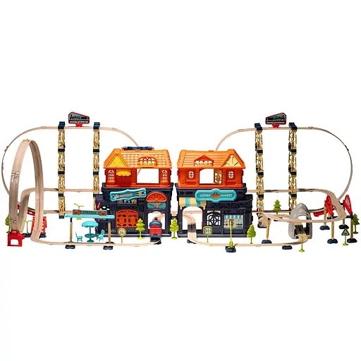 Игровой набор Otamanko Храбрый Паровозик трюковая железная дорога 222 детали