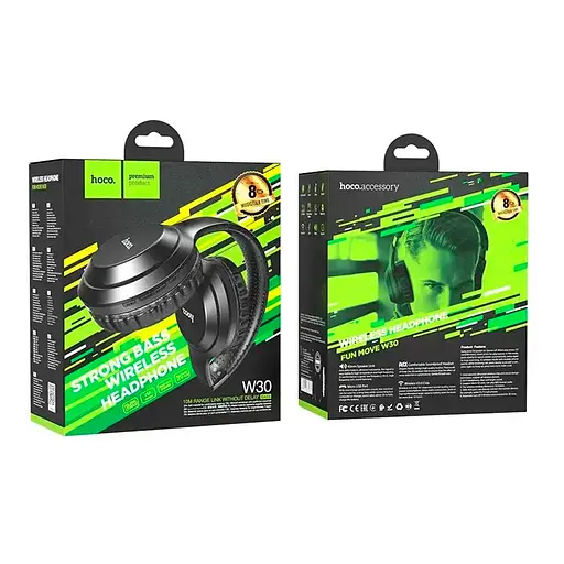Беспроводные наушники Bluetooth HOCO W30 Black Box - фото 3
