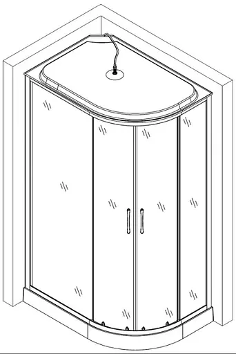 Душовий бокс BRAVO REGA L120GBSL (L120BL) - фото 6