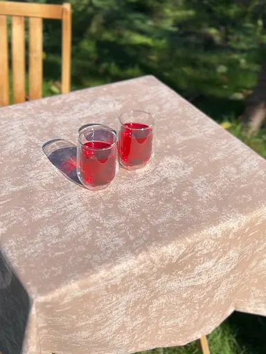 Водовідштовхувальна скатертина Мармур бежевий 260х180 см - фото 2