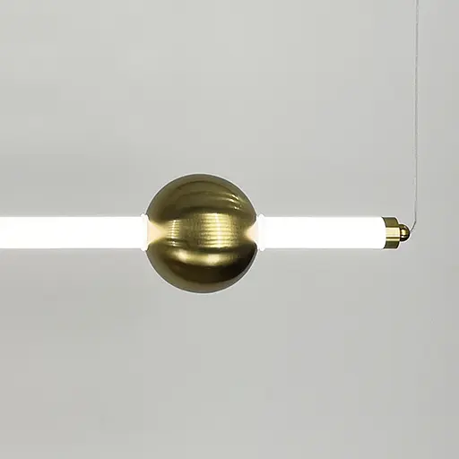 Led светильник в горизонтальной форме 90 см с латунным шариком | Line F | Арт. YG520A/900 HL AB - фото 5