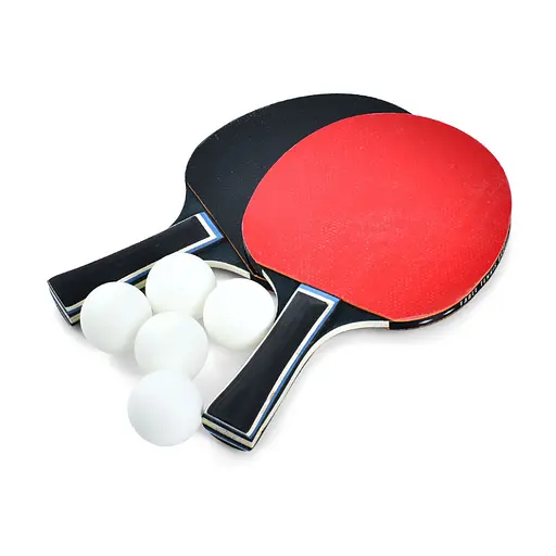 Ракетки для настільного тенісу Bambi MS 4594, 25 см, EVA, 5 м'ячів у наборі - фото 1