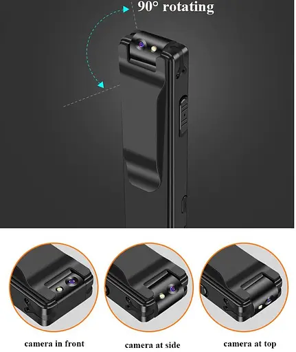 Мини камера с поворотным объективом и диктофоном Vandlion A5 FullHD 1080P (усовершенствованная версия) - фото 4