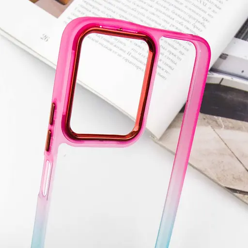 Чехол Epik TPU+PC Fresh sip series для Xiaomi Redmi Note 12 4G Бирюзовый / Розовый - фото 5