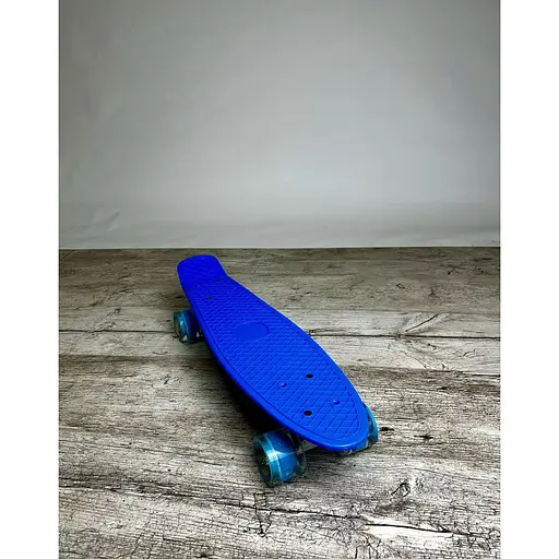 Скейт Пенни Борд A-Toys Penny Board Maraton со светящимися колёсами с декой 55 см синий - фото 2