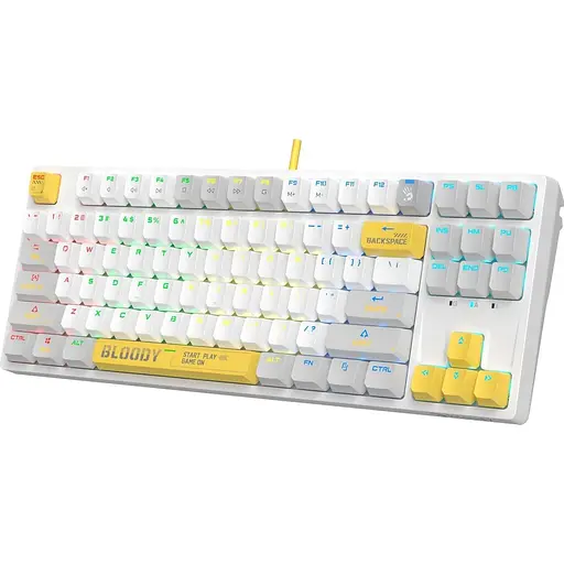 Клавиатура Bloody A4Tech S87 BLMS Red Plus Switch Energy White (S87 Energy White) (S87 (Energy White)) - фото 5