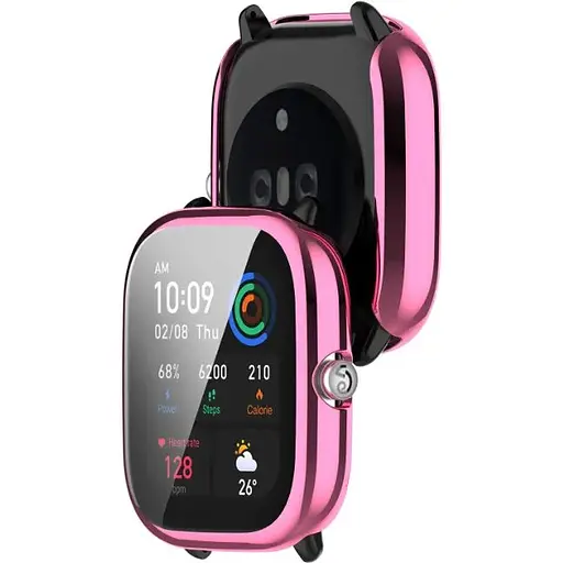 Чехол-накладка DK Silicone Face Case для Xiaomi Amazfit GTS 4 (pink rose) - фото 2