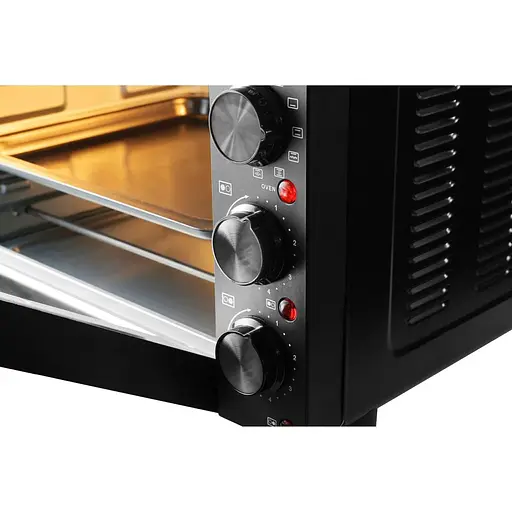 Мультидуховка Hanseatic "HMO287BKB з 2 склокерамічними варочними варочними", верхнім/нижнім нагріванням/циркуляцією; 28 л - фото 6