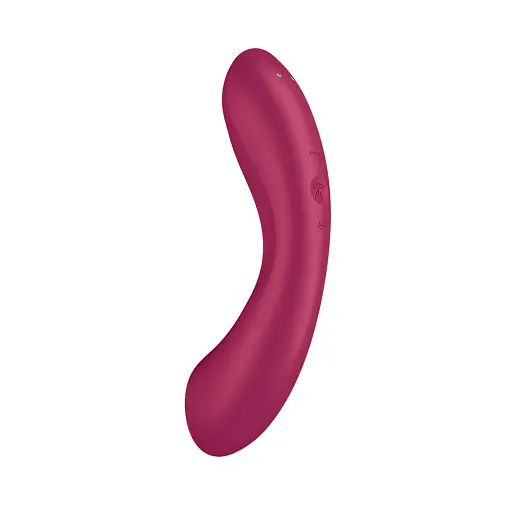 Вакуумний стимулятор клітора з вібрацією Satisfyer Curvy Trinity 1 бордовий - фото 3