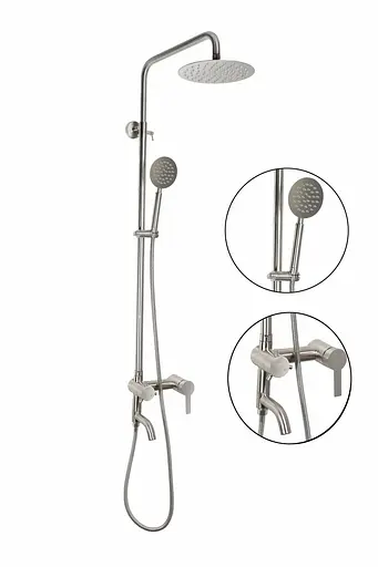 Душова система Platinum з виливом 0319 BW нержавіюча сталь, Нержавіюча сталь - фото 2