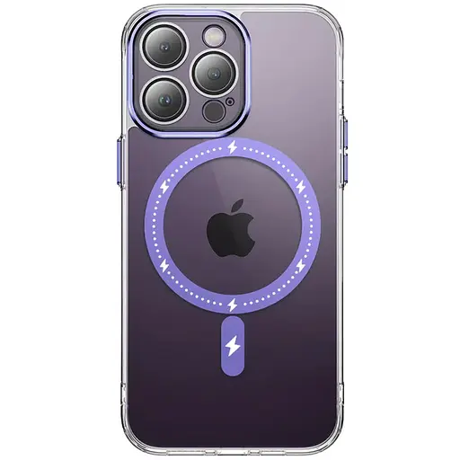Чехол Epik TPU+PC Colorful with MagSafe для Apple iPhone 12 Pro 6.1 Фиолетовый