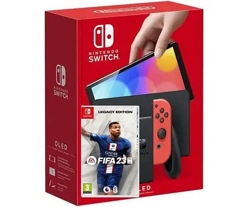Ігрова консоль Nintendo Switch OLED model Neon Blue-Red + Гра FIFA 23 Legacy Edition російська версія - фото 2