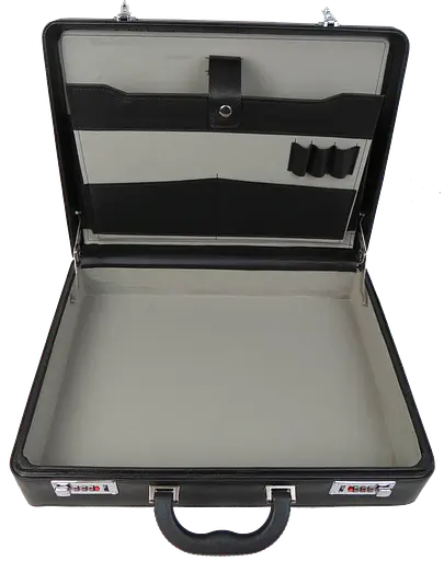 Элегантный дипломат Portfolio из эко кожи черный sum0028876 - фото 5