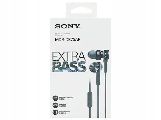 Наушники Sony MDR-XB75AP Black - фото 1
