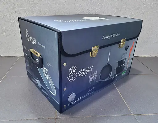 Набір каструль Casa Royal Diamond Pro Pearl P-UKR2010 з покриттям Greblon Diamond Чорний - фото 10