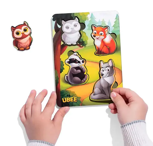 Вкладиші "Лісові тварини - 2" (фон із підказкою), 16*12*0,6см