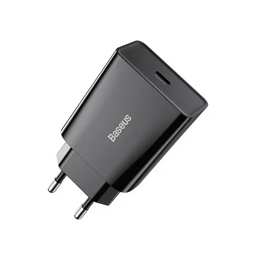 Мережевий зарядний пристрій Baseus Speed Mini Quick Charger 1C 20W EU чорний CCFS-SN01 - фото 1
