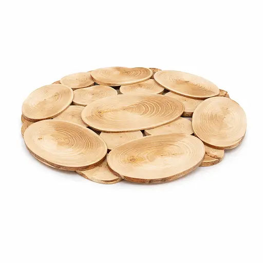 Підставка дерев'яна під гаряче двостороння з ялівцю 21х21 см Коричневий 88303 - фото 2