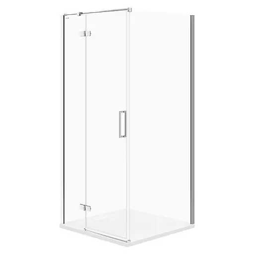 Душевая кабина Cersanit Jota угловая 900x900x195 L прозрачное стекло S160 -001, Левая, прозрачная, хром - фото 1