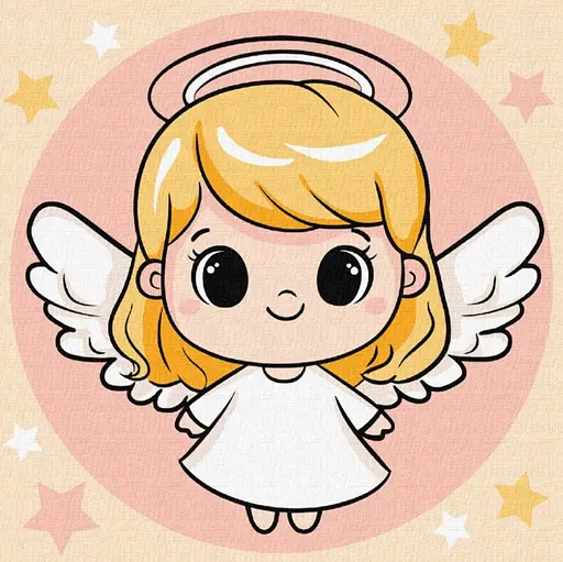 Набор для росписи по номерам для детей 5+ Святое ангелятко, Ideyka, 25x25 см, КНО1196