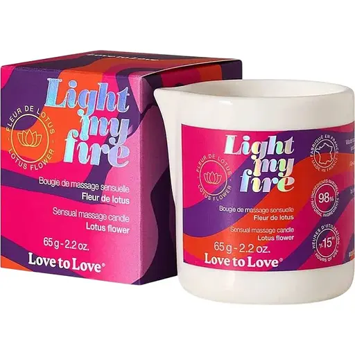 Масажна свічка Love To Love Light My Fire Lotus, 65 мл