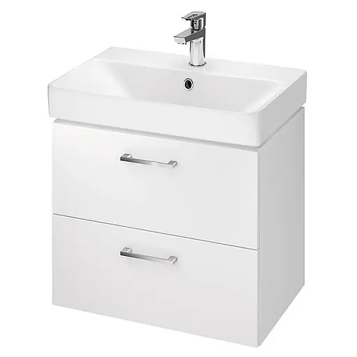 Тумба для ванної кімнати Cersanit Lara cet В384 з раковиною Mille Slim 50 см Білий S801-356 30412 - фото 1