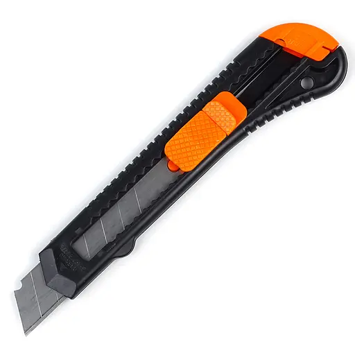 Нож строительный Polax пластиковый с выдвижным лезвием 18 мм (23-001)