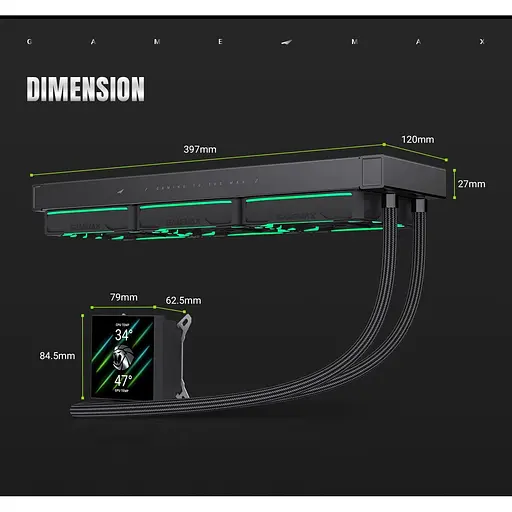 СВО GameMax HAILSTORM 360 BK (HAILSTORM 360 BK) - фото 11