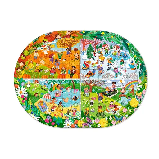 Дитячий віммельпазл "Увесь рік" DoDo Toys 300607, 100 елементів - фото 3