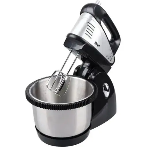 Стационарный миксер ручной RAF R.6661 комбайн с металлической вращающейся чашей 2л 800 Вт - фото 1