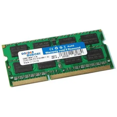 Пам'ять SO-DIMM DDR3 4Gb 1600 MHz Golden Memory 1.5V (GM16S11/4) - фото 1