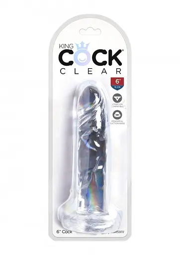 Фаллоимитатор King Cock Clear 6 Inch 18.4 см прозрачный - фото 2