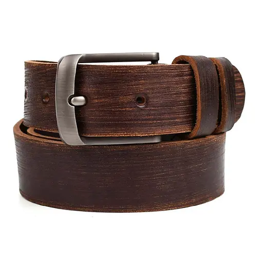 Ремінь LIMARY коричневий тертий цільний 130х4х0.4 см acs0032079 - фото 3