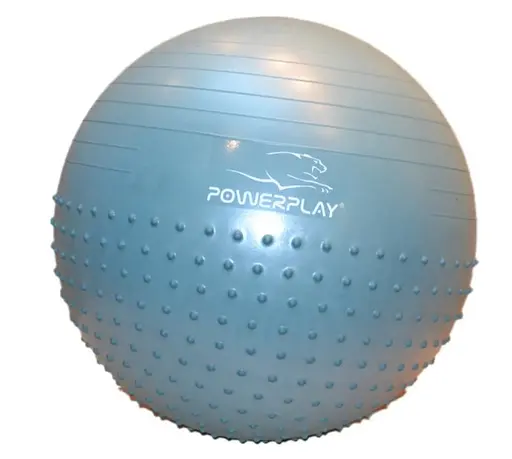М'яч для фітнесу (фітбол) напівмасажний PowerPlay 4003 Ø65 cm Gymball Зелений + помпа (PP_4003_65_Green) - фото 6